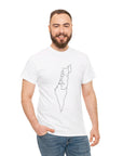 Line Map of Israel T - Shirt - Shop Israel