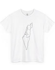 Line Map of Israel T - Shirt - Shop Israel