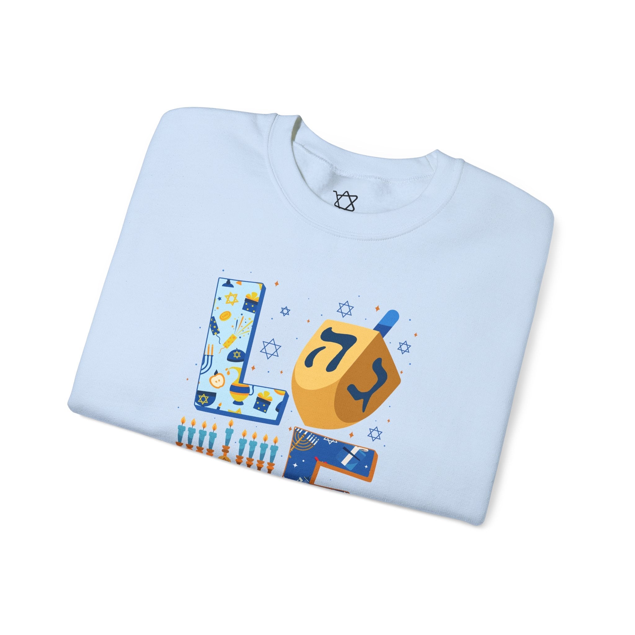 Sweat-shirt Hanouka - Message 'Love Hanukkah' Avec Menorah - Pour Fêtes Juives De Fin D'année - Taille S à 3XL - 8