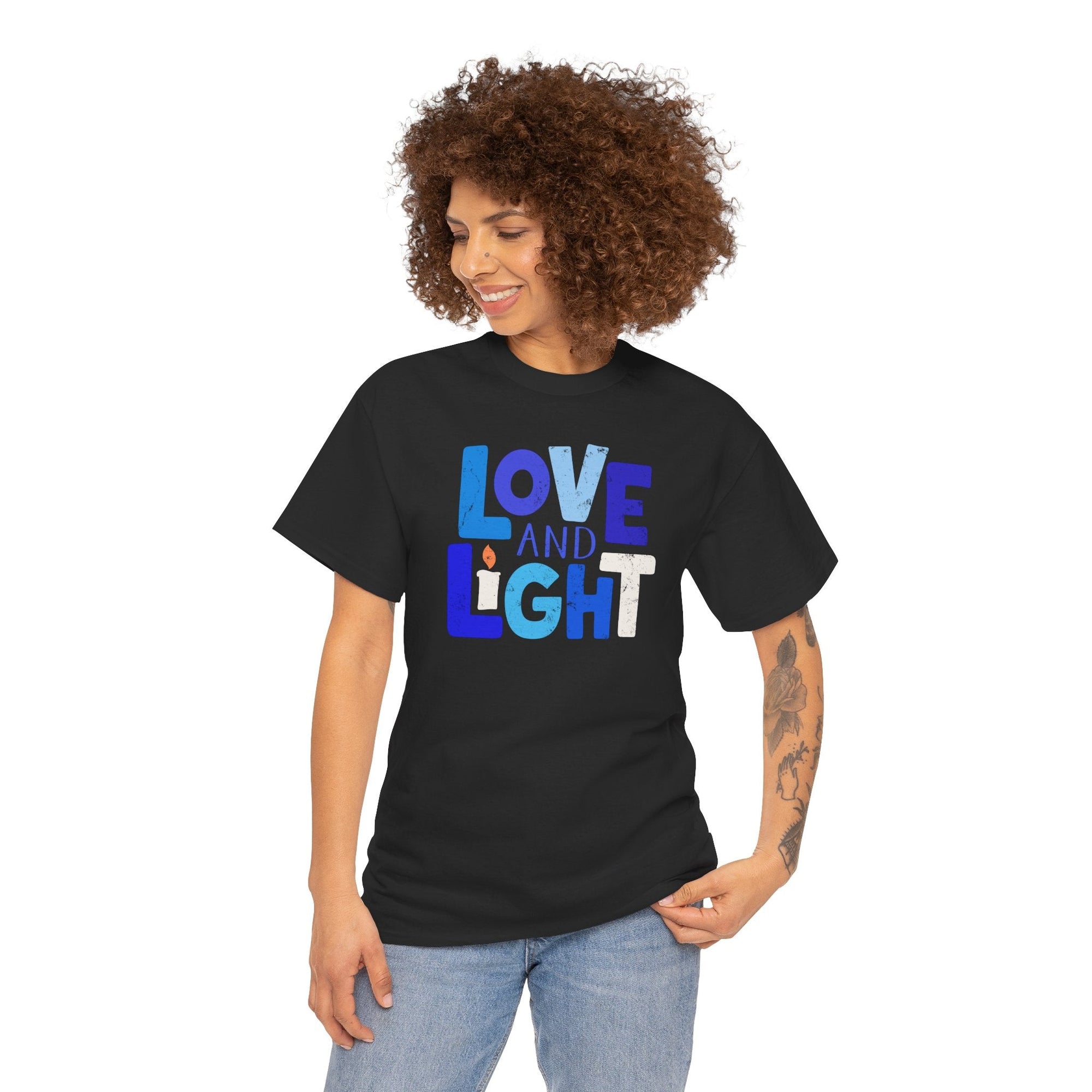 Love &amp; Light Hanukkah T-Shirt - Shop Israel