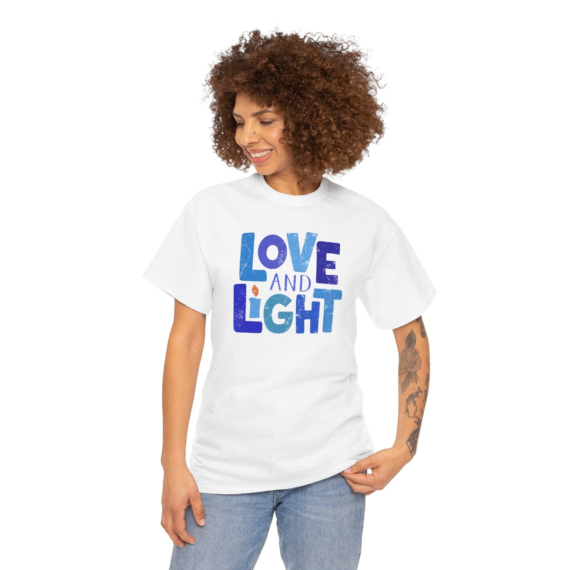 Love &amp; Light Hanukkah T-Shirt - Shop Israel