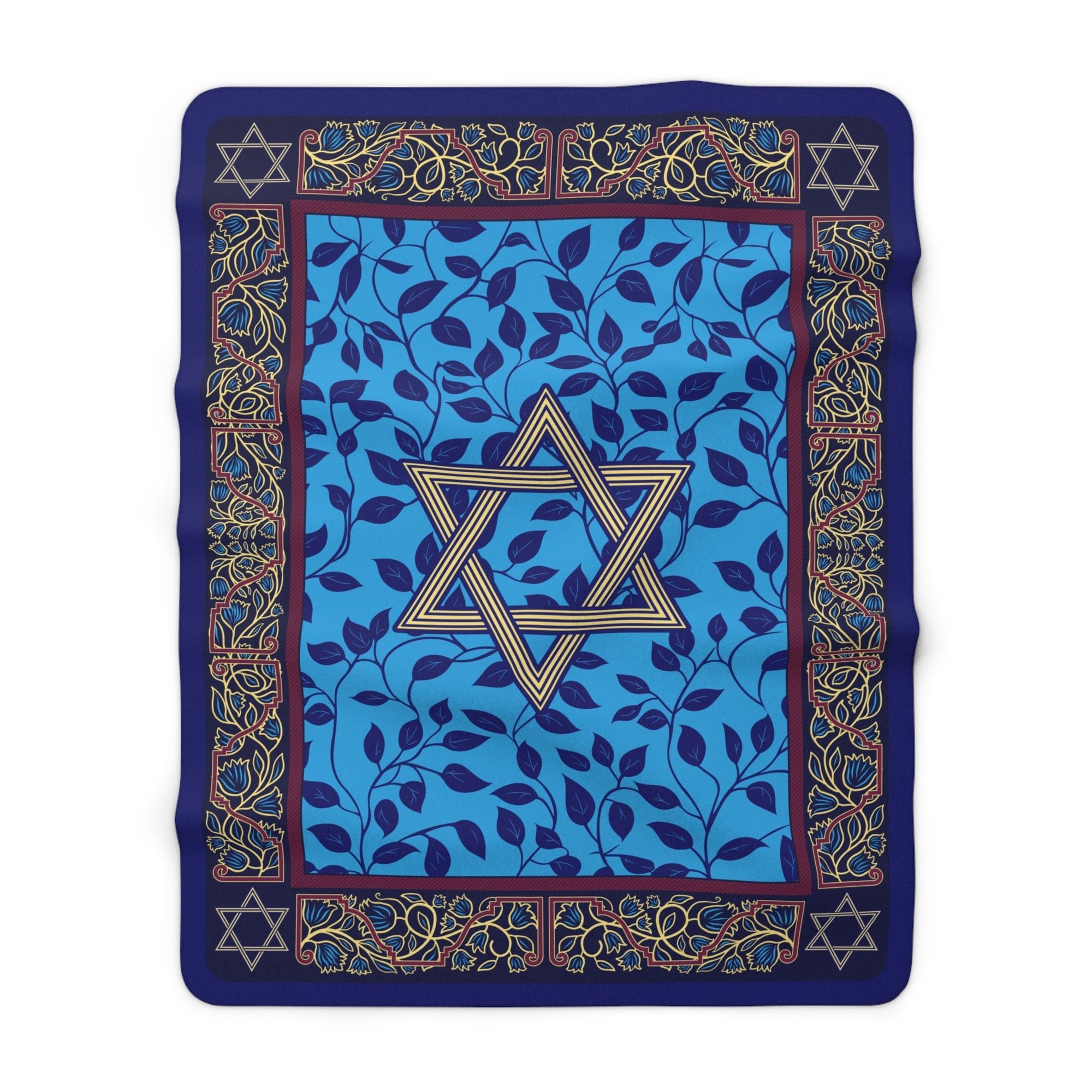 Magen David Tapestry Sherpa Blanket - Shop Israel