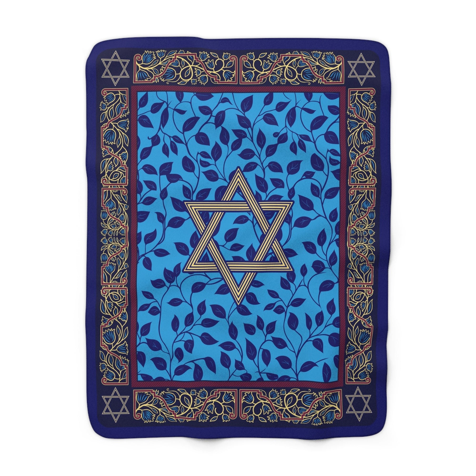 Magen David Tapestry Sherpa Blanket - Shop Israel