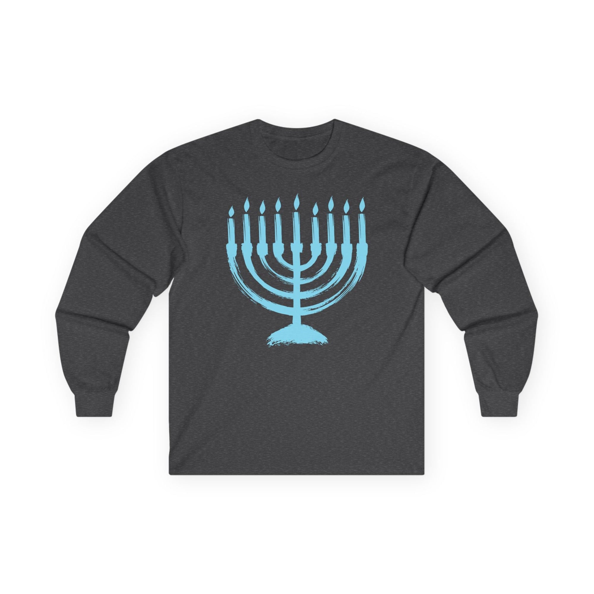 Menorah Long Sleeve T-Shirt - Shop Israel