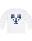 Menorah Long Sleeve T-Shirt - Shop Israel