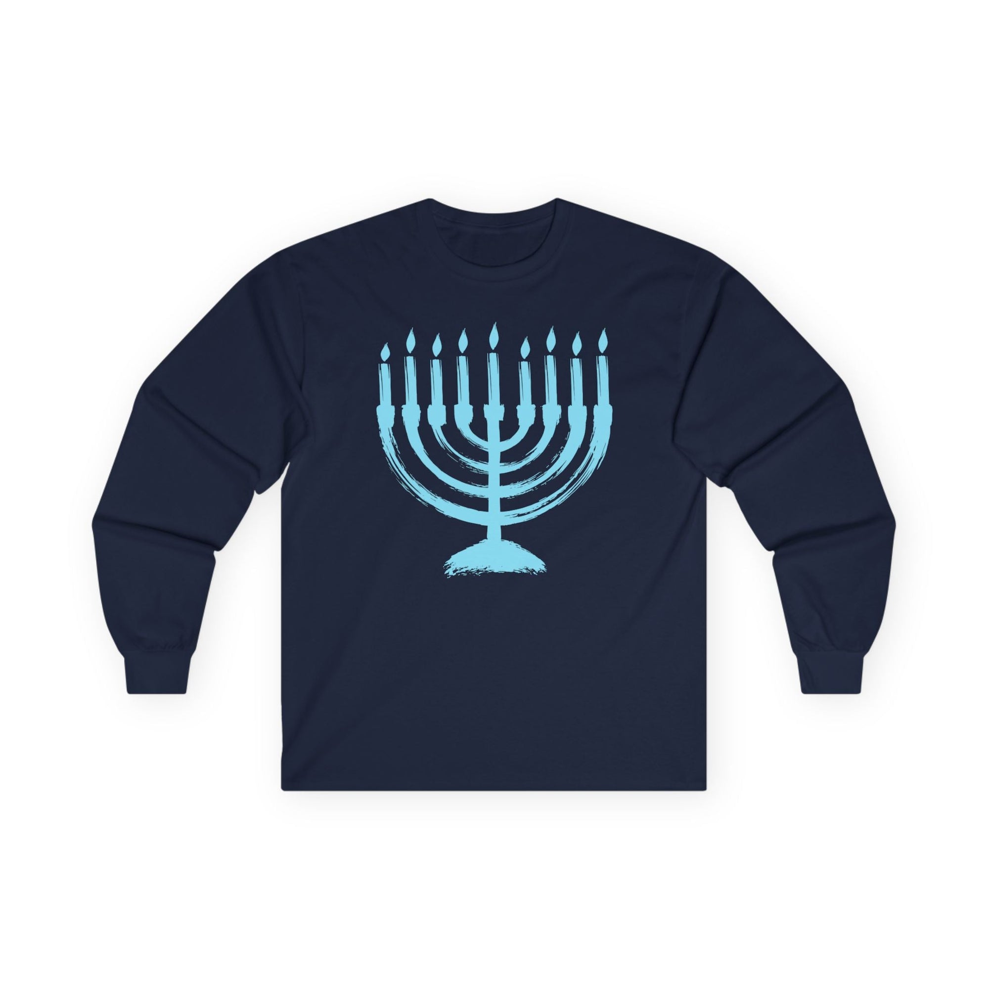 Menorah Long Sleeve T-Shirt - Shop Israel