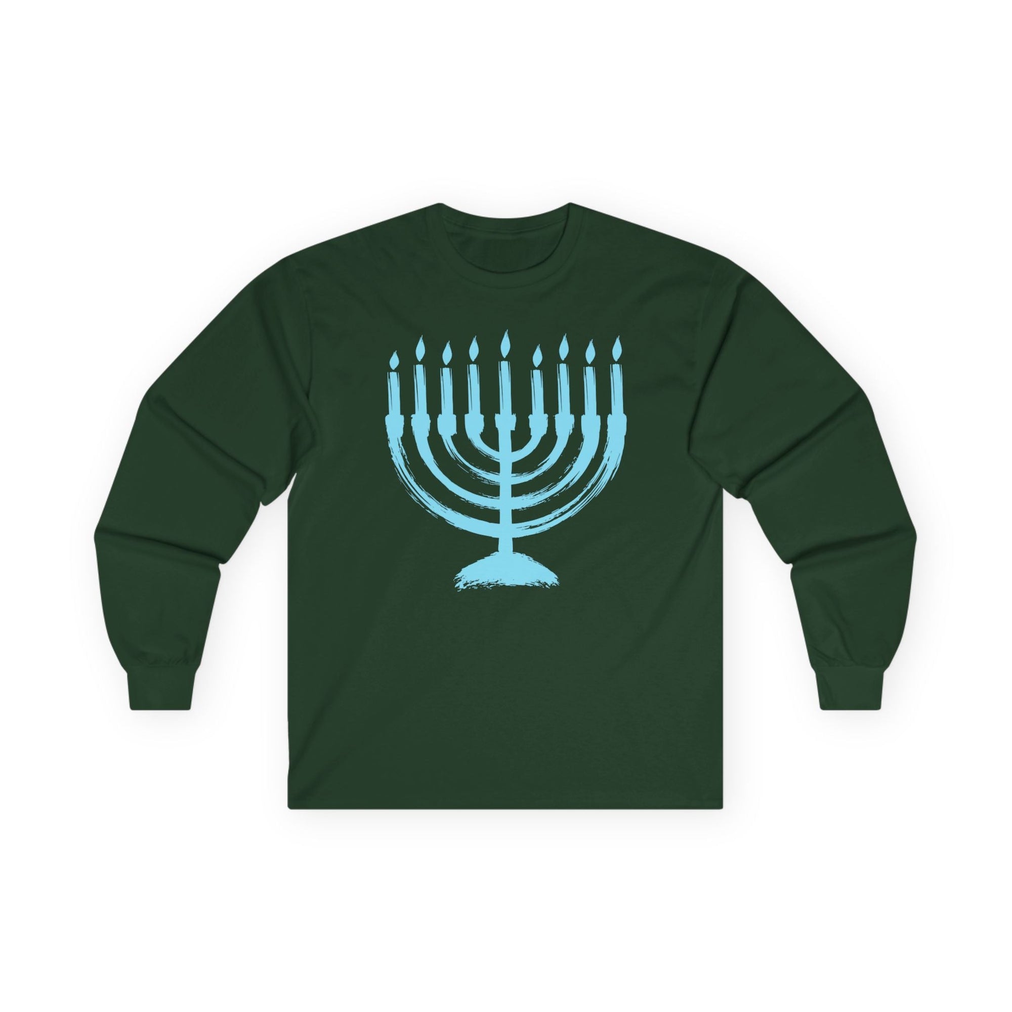 Menorah Long Sleeve T-Shirt - Shop Israel