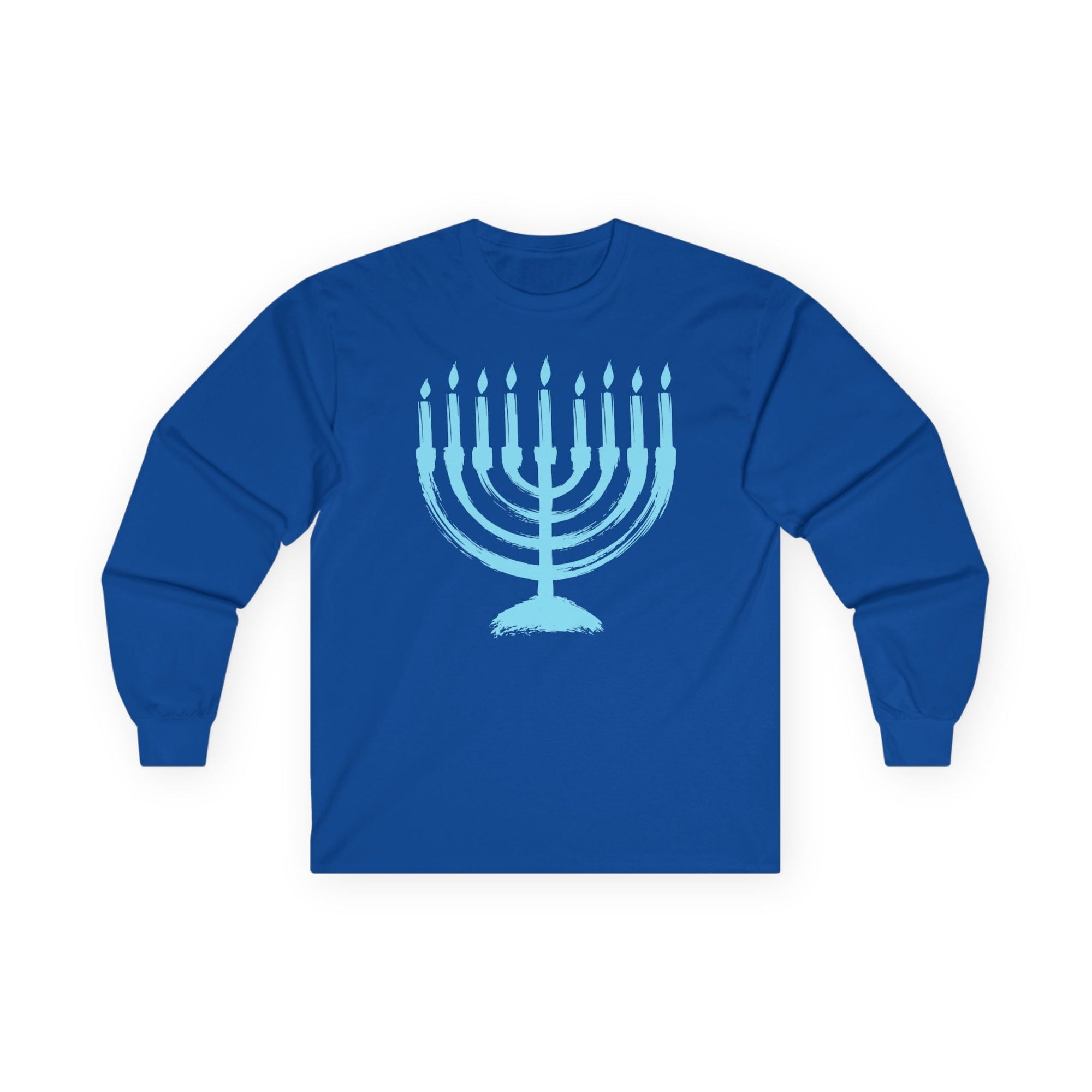 Menorah Long Sleeve T-Shirt - Shop Israel