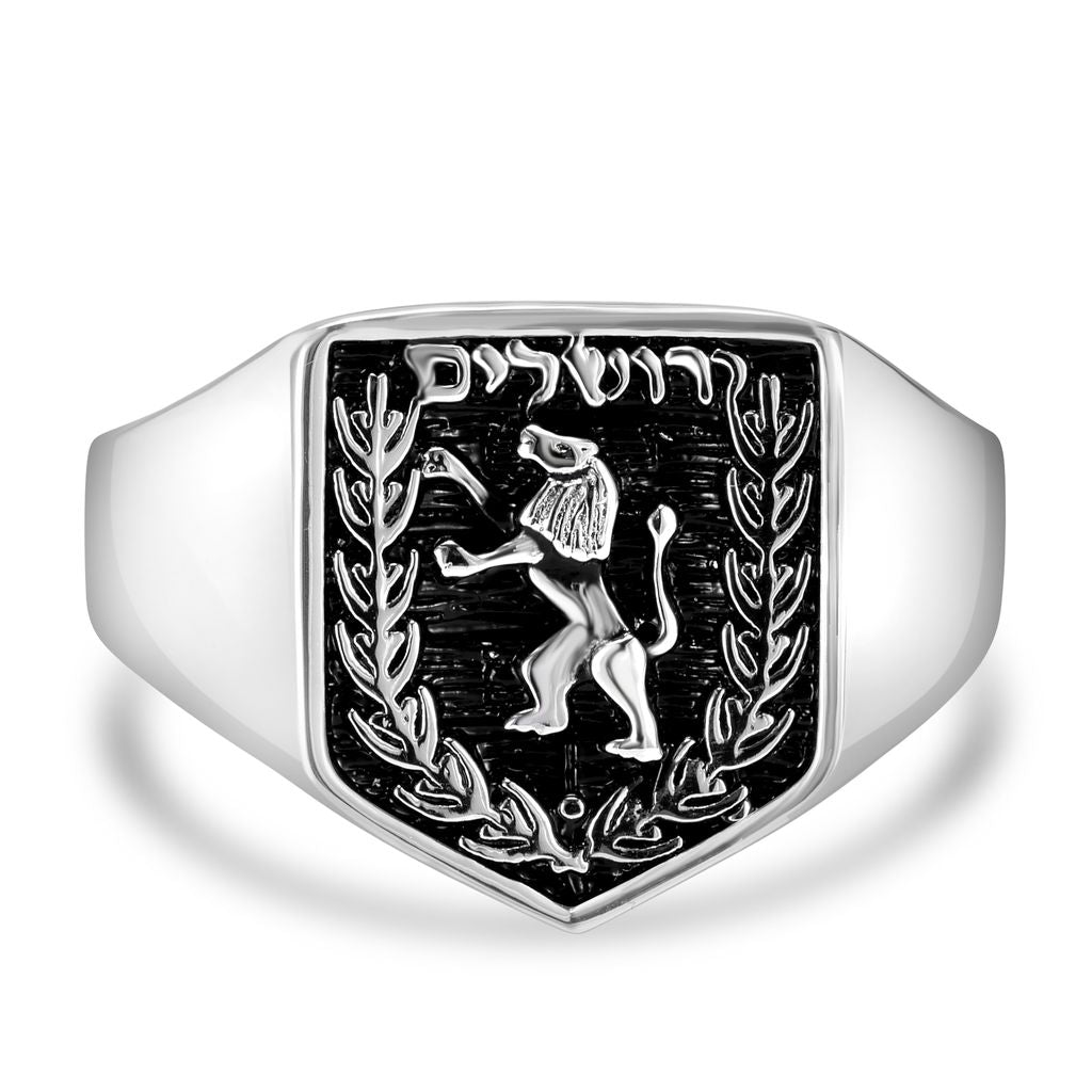 Men's Jerusalem Emblem Ring - Shop Israel