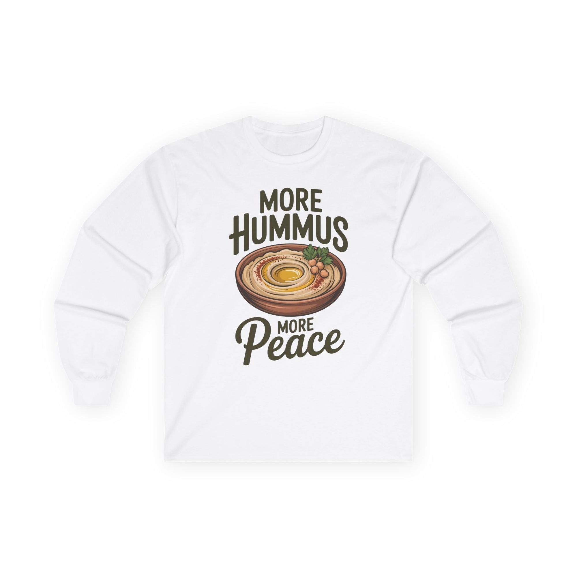 More Hummus More Peace Long Sleeve T-Shirt - Shop Israel