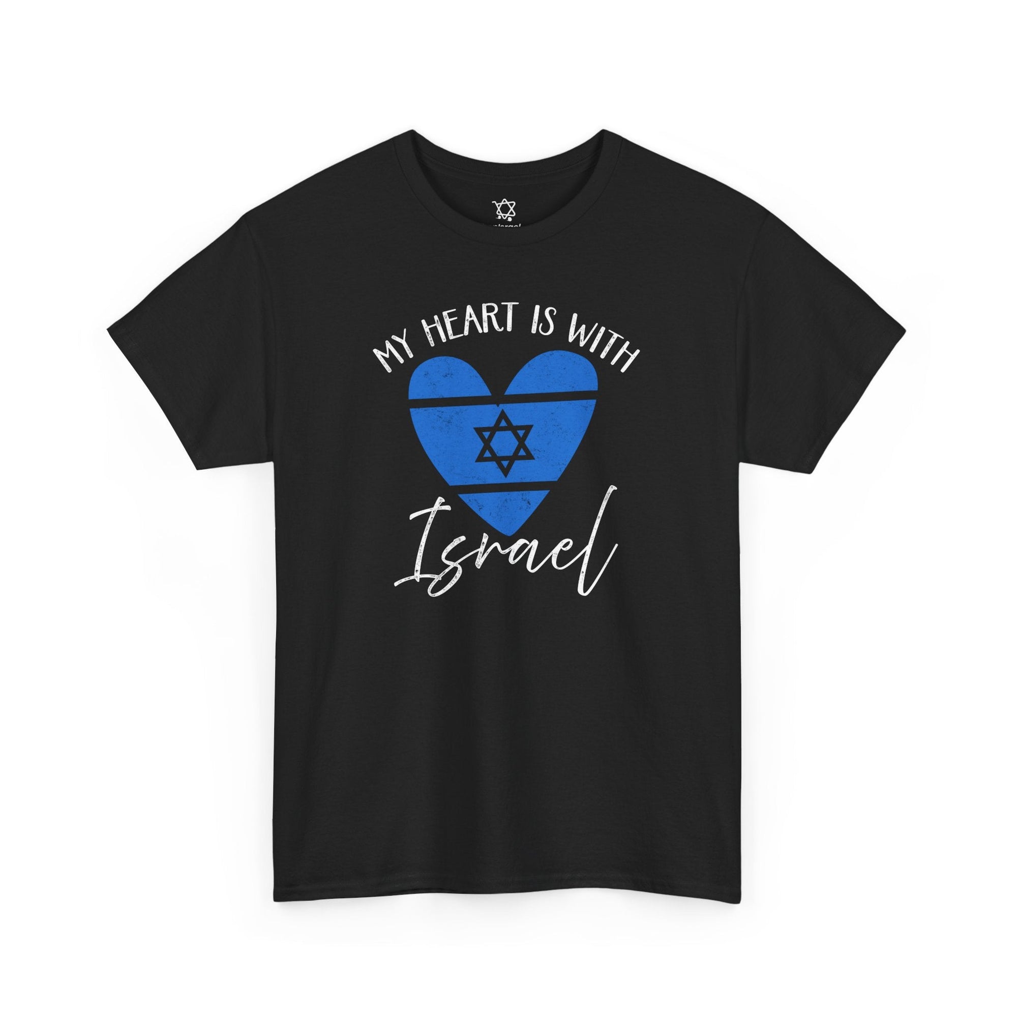 My Heart is with Israel T-Shirt - Shop Israel