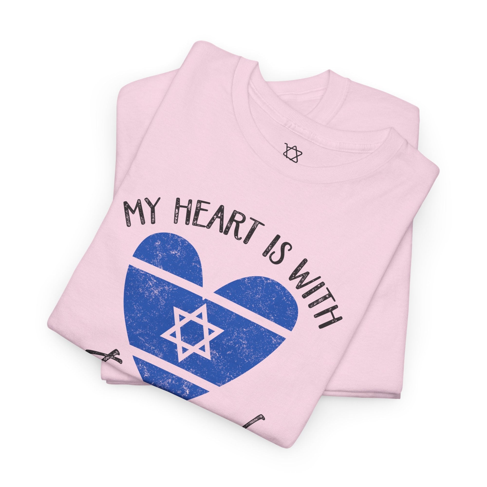 My Heart is with Israel T-Shirt - Shop Israel