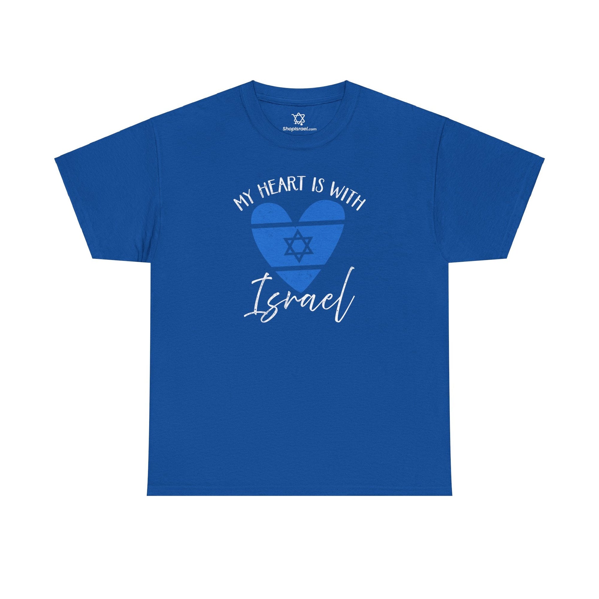 My Heart is with Israel T-Shirt - Shop Israel