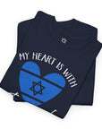 My Heart is with Israel T-Shirt - Shop Israel