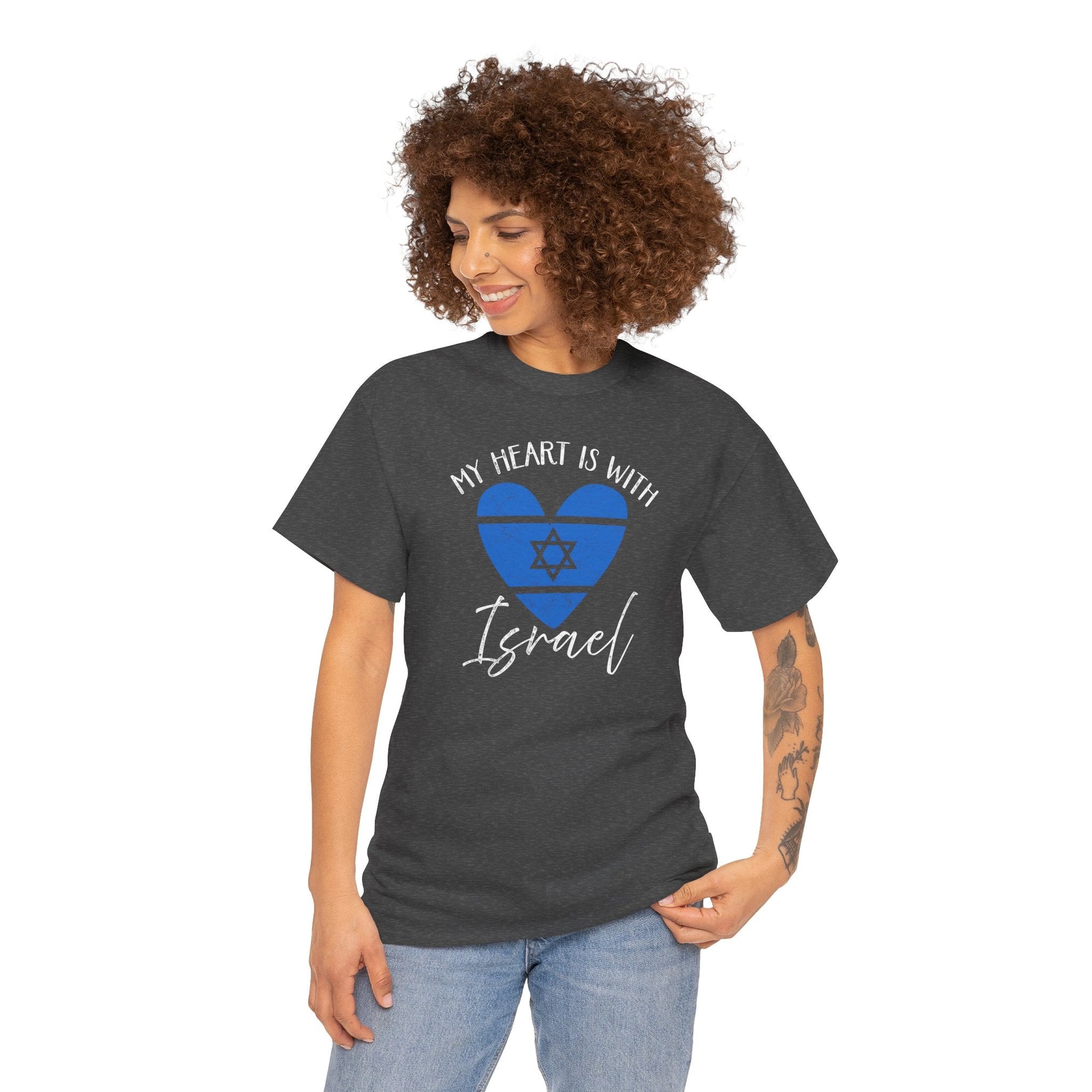 My Heart is with Israel T-Shirt - Shop Israel