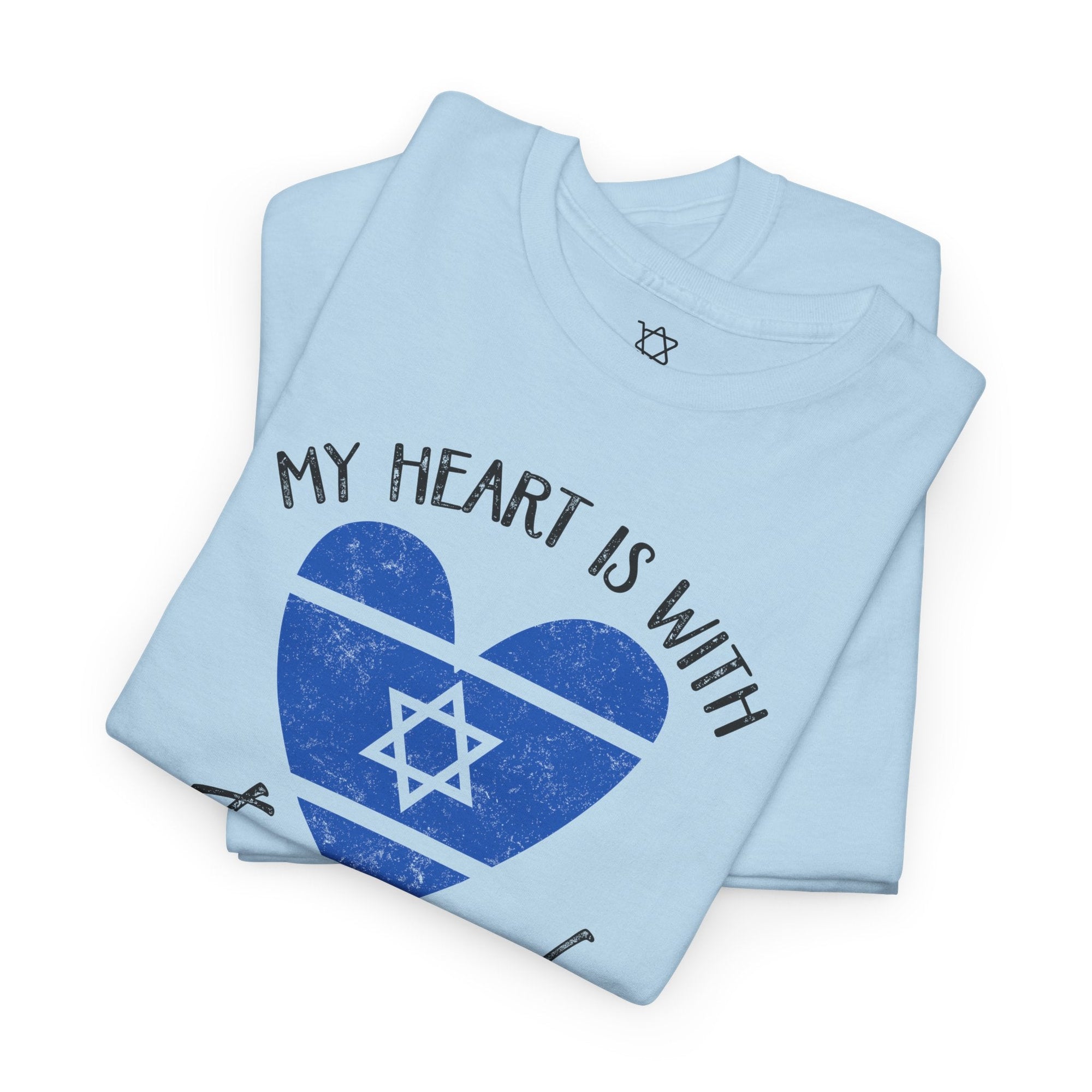 My Heart is with Israel T-Shirt - Shop Israel