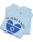 My Heart is with Israel T-Shirt - Shop Israel