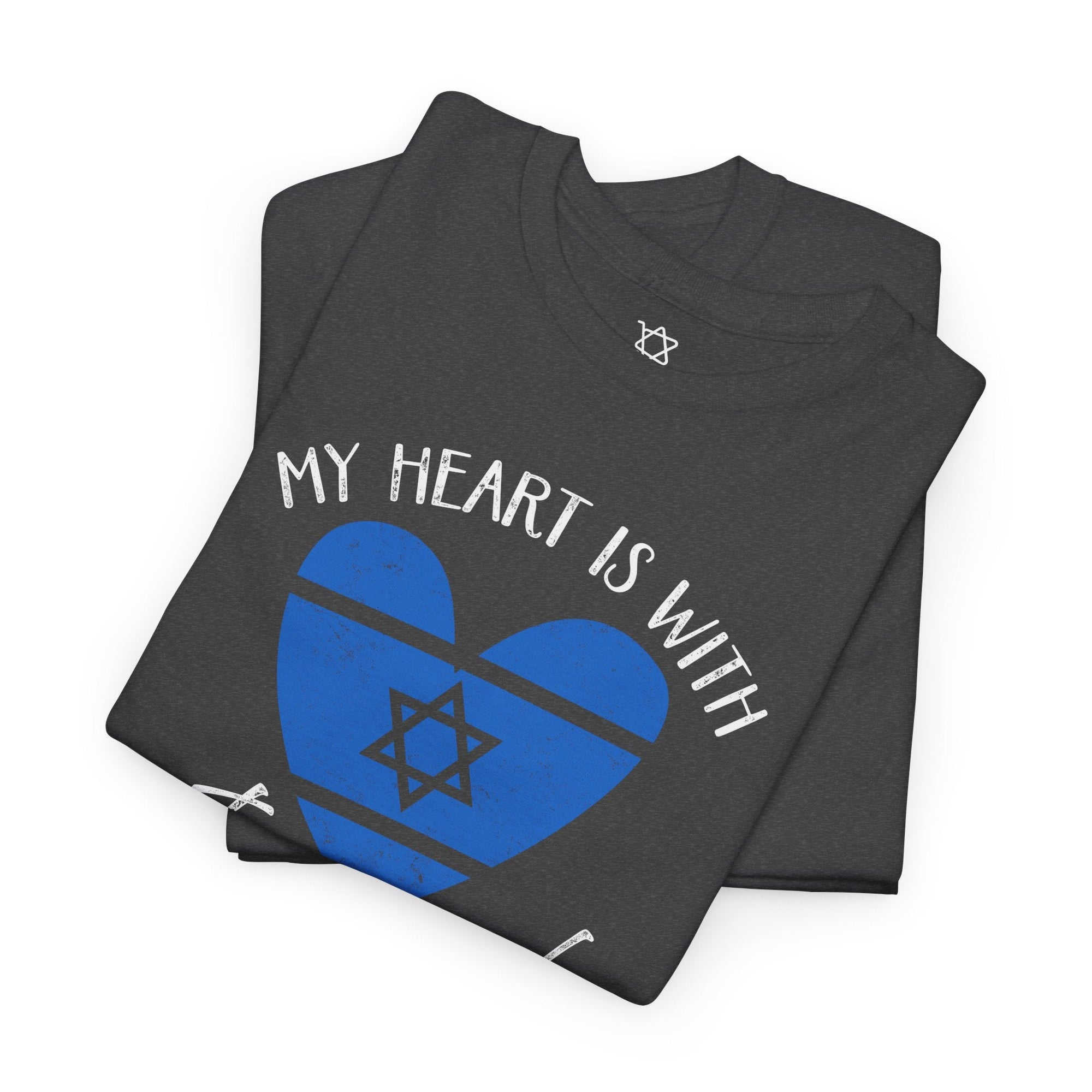 My Heart is with Israel T-Shirt - Shop Israel