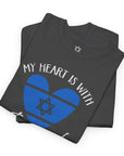 My Heart is with Israel T-Shirt - Shop Israel