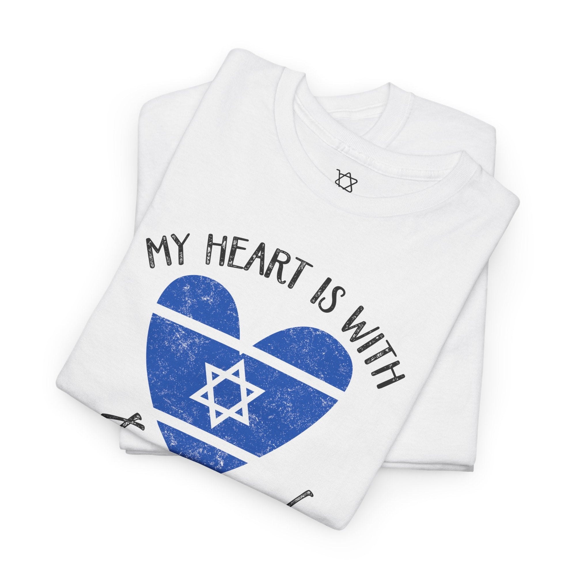 My Heart is with Israel T-Shirt - Shop Israel