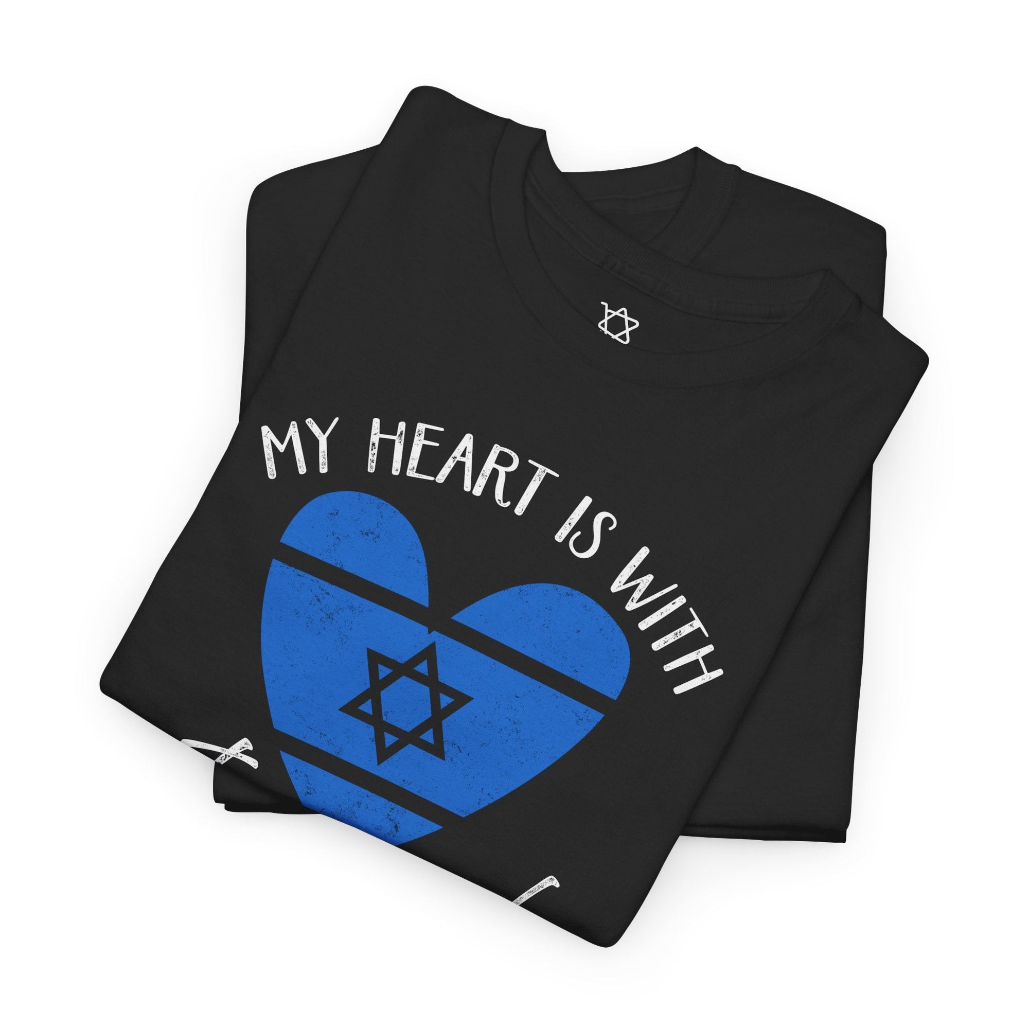 My Heart is with Israel T-Shirt - Shop Israel