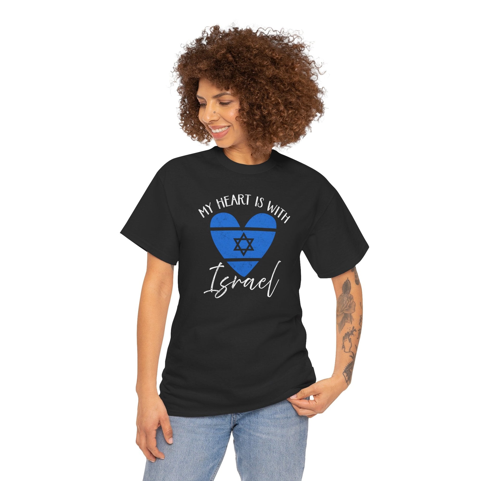 My Heart is with Israel T-Shirt - Shop Israel