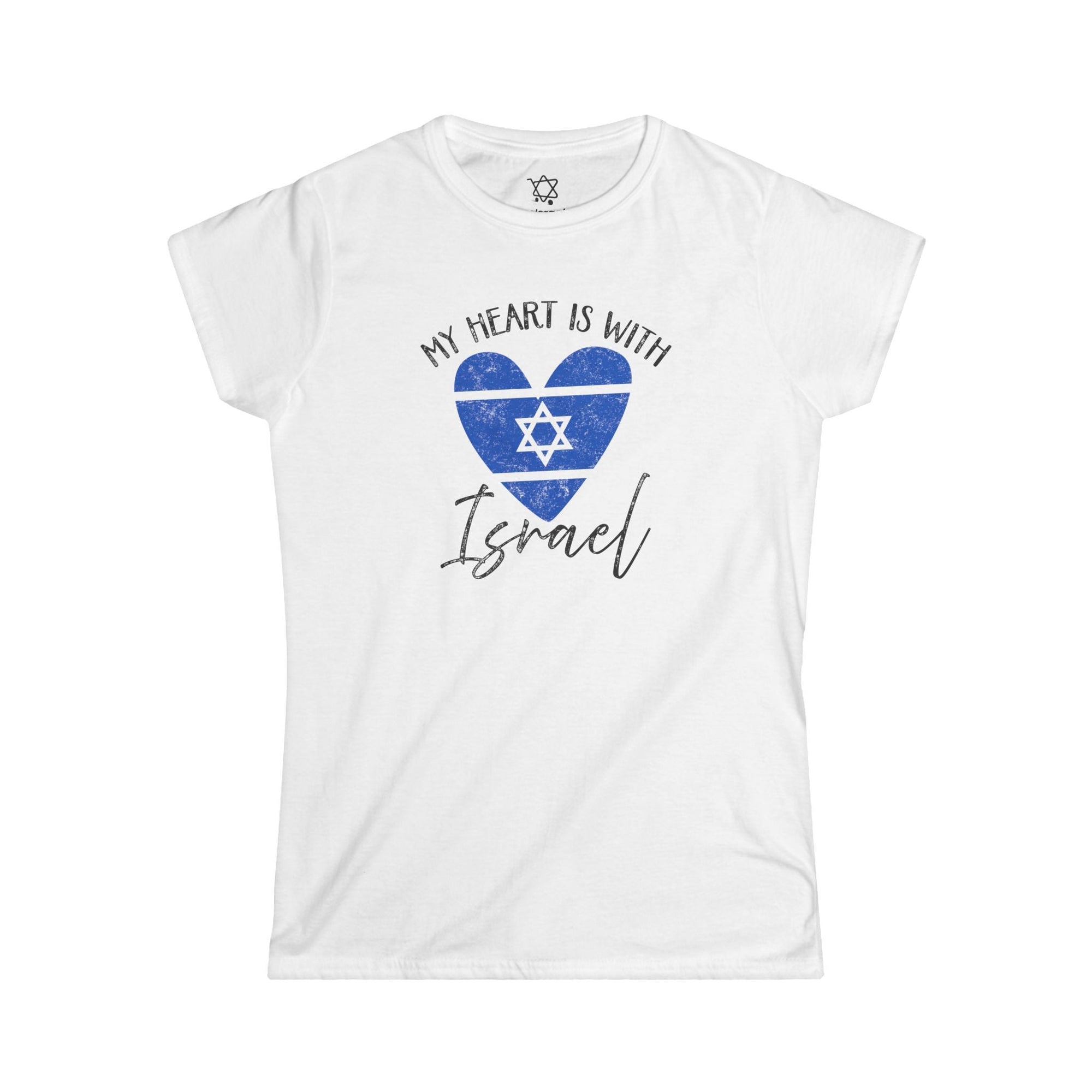 My Heart is with Israel Women's T-Shirt - Shop Israel