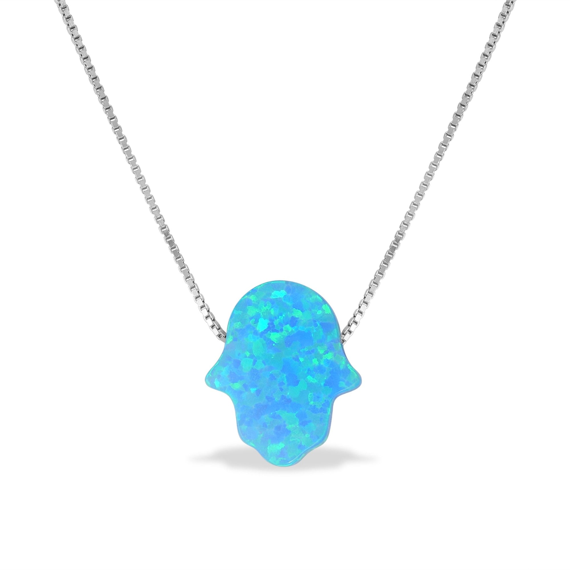 Opal Hamsa Necklace - Shop Israel