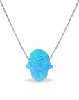 Opal Hamsa Necklace - Shop Israel