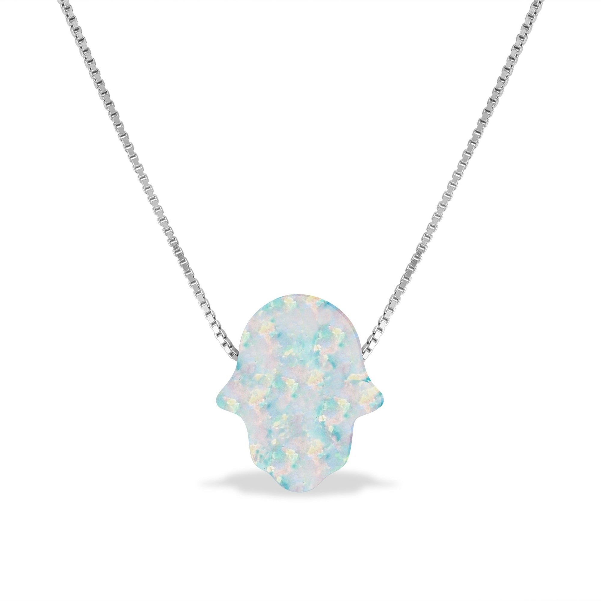 Opal Hamsa Necklace - Shop Israel