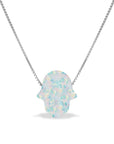 Opal Hamsa Necklace - Shop Israel