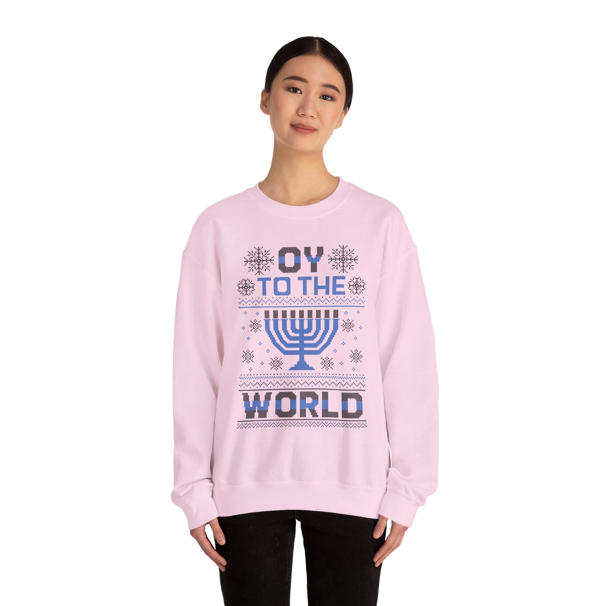 Oy To The World Ugly Hanukkah Sweater - Shop Israel