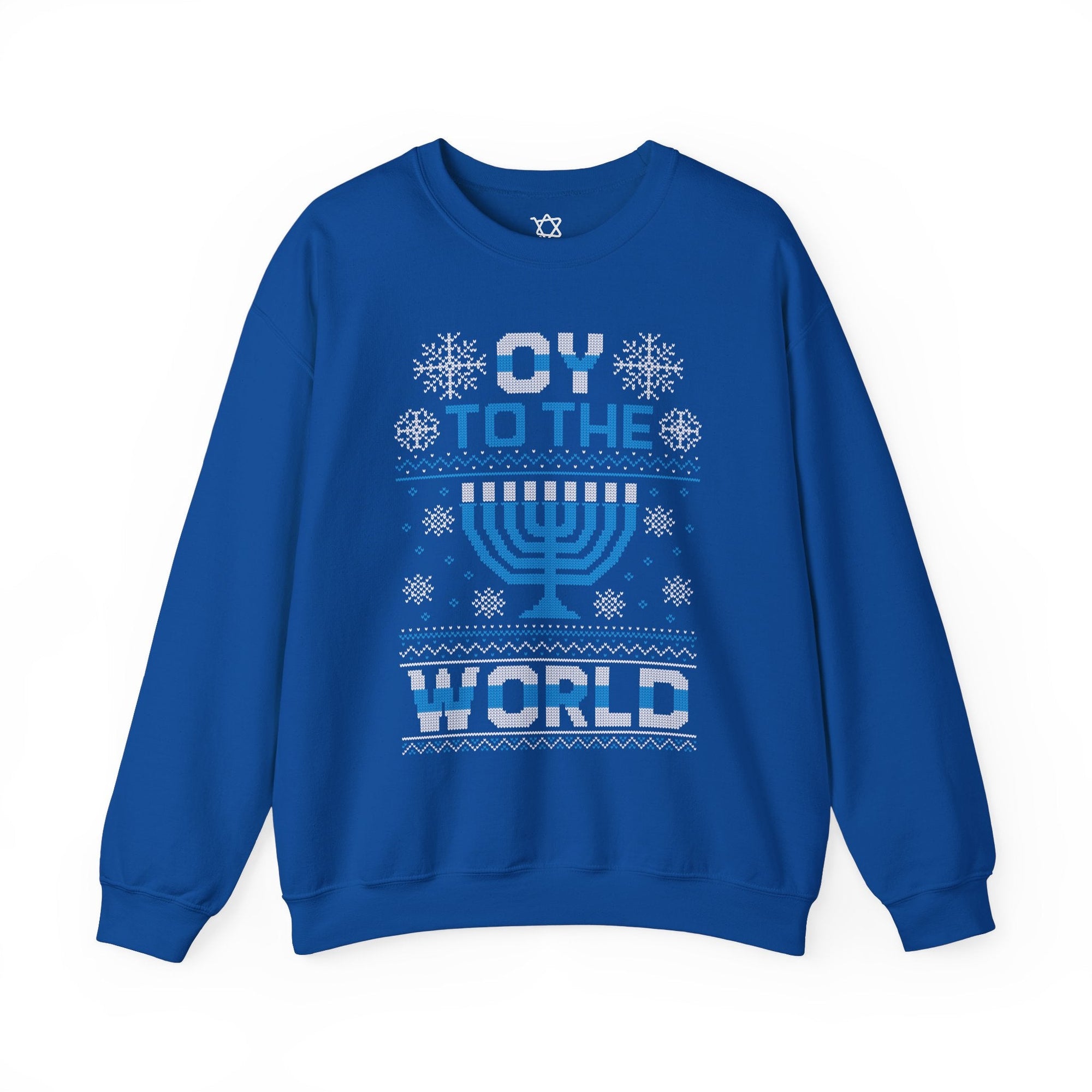 Oy To The World Ugly Hanukkah Sweater - Shop Israel