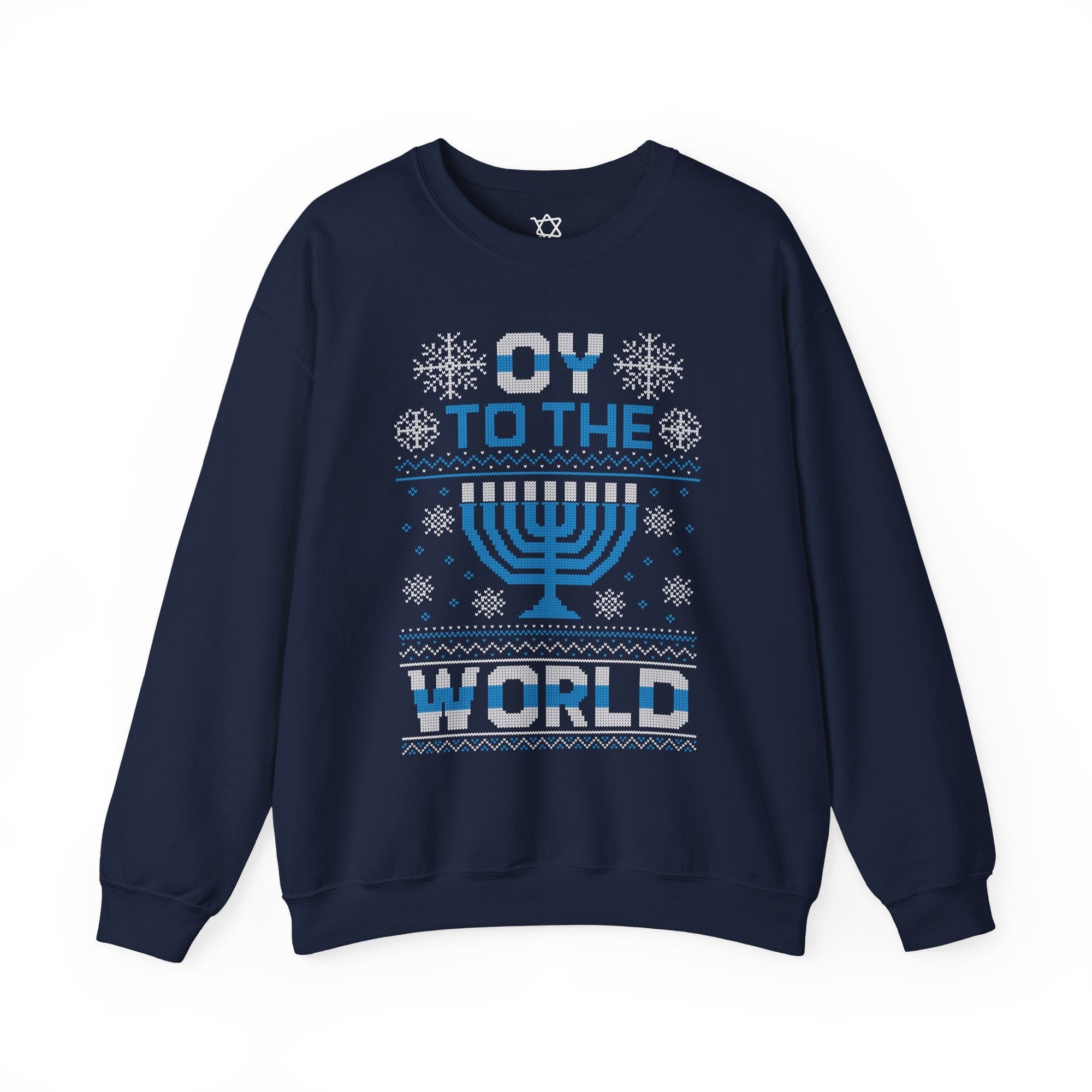 Oy To The World Ugly Hanukkah Sweater - Shop Israel