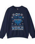 Oy To The World Ugly Hanukkah Sweater - Shop Israel