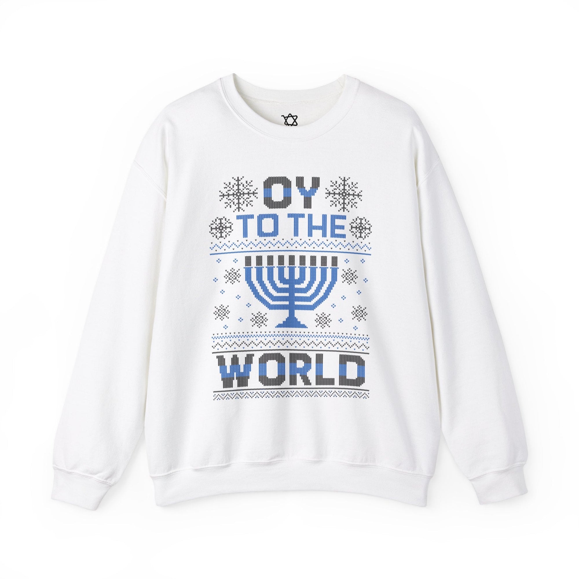 Oy To The World Ugly Hanukkah Sweater - Shop Israel