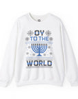 Oy To The World Ugly Hanukkah Sweater - Shop Israel