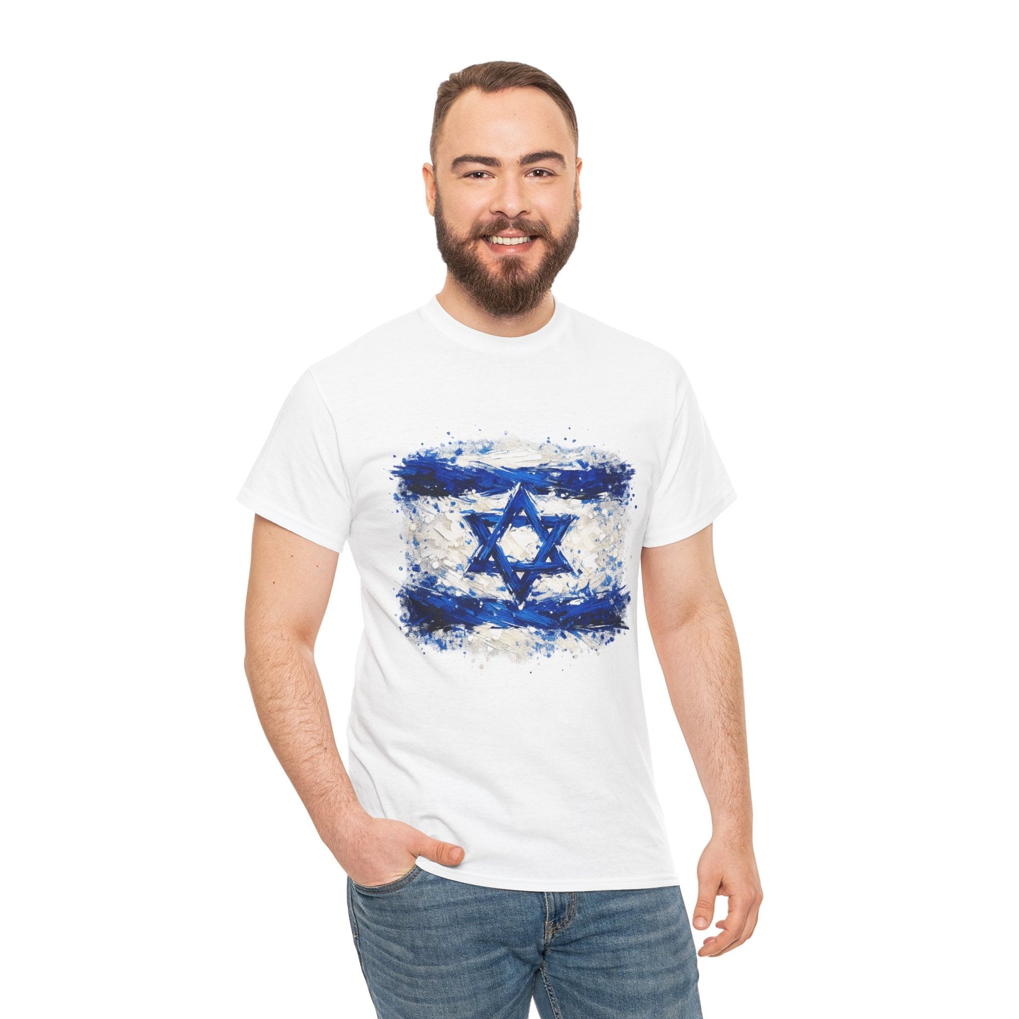 Painted Israeli Flag T-Shirt - Shop Israel