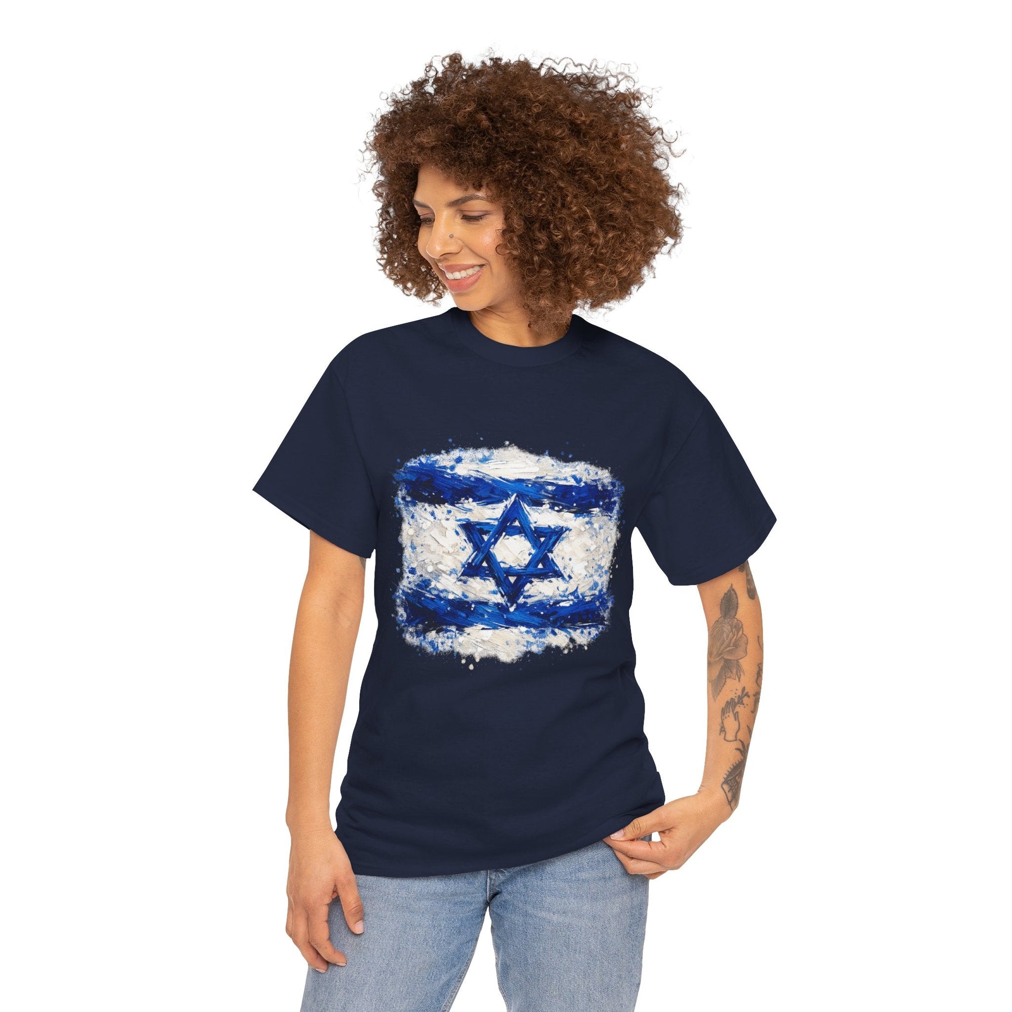 Painted Israeli Flag T-Shirt - Shop Israel