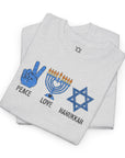 Peace Love Hanukkah T-Shirt - Shop Israel