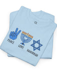 Peace Love Hanukkah T-Shirt - Shop Israel