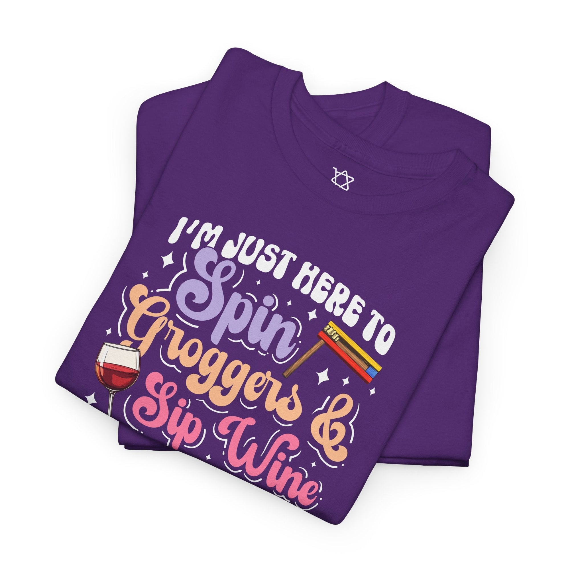 Purim Spin Groggers Sip Wine T-Shirt - Shop Israel