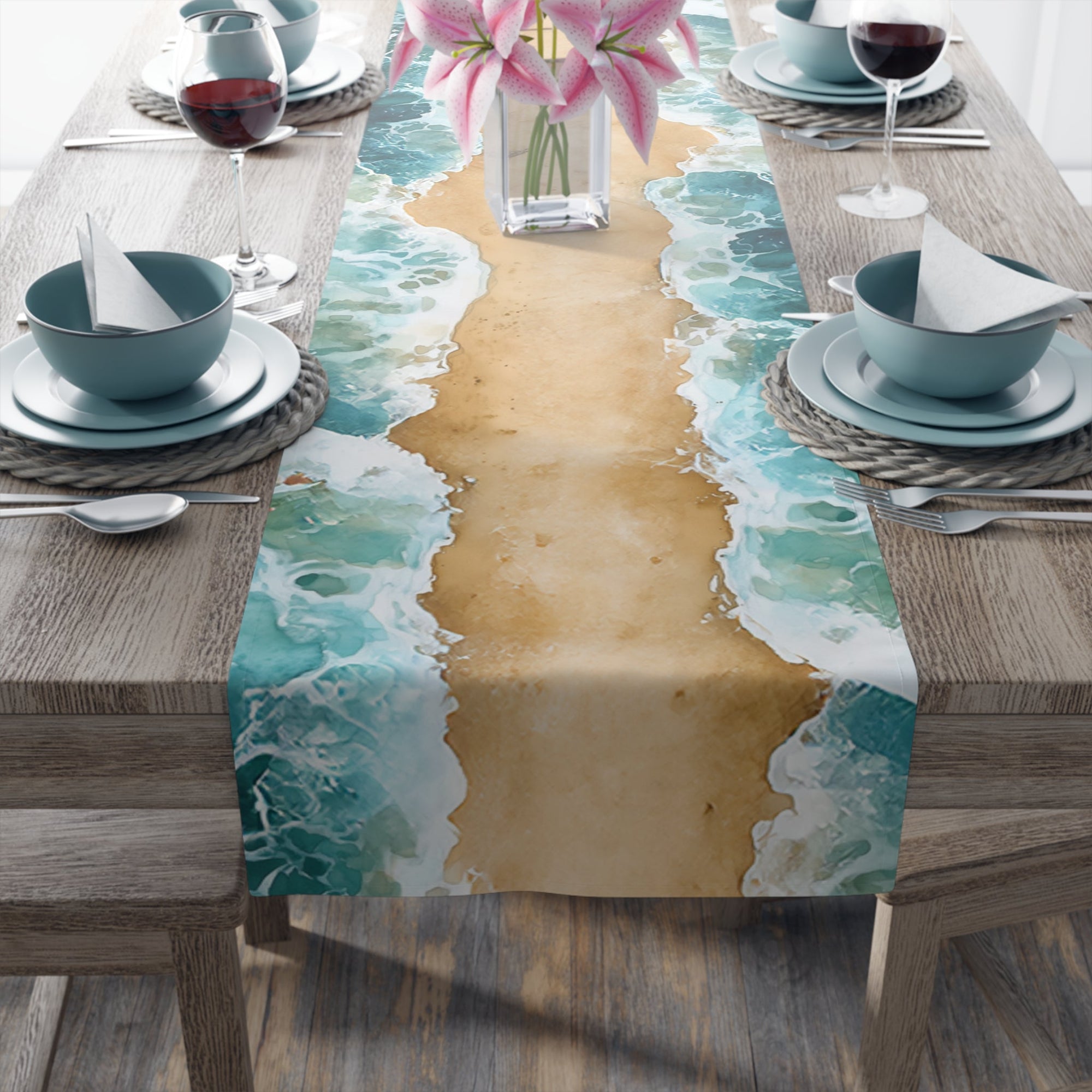 Splitting the Sea Passover Table Runner - Shop Israel