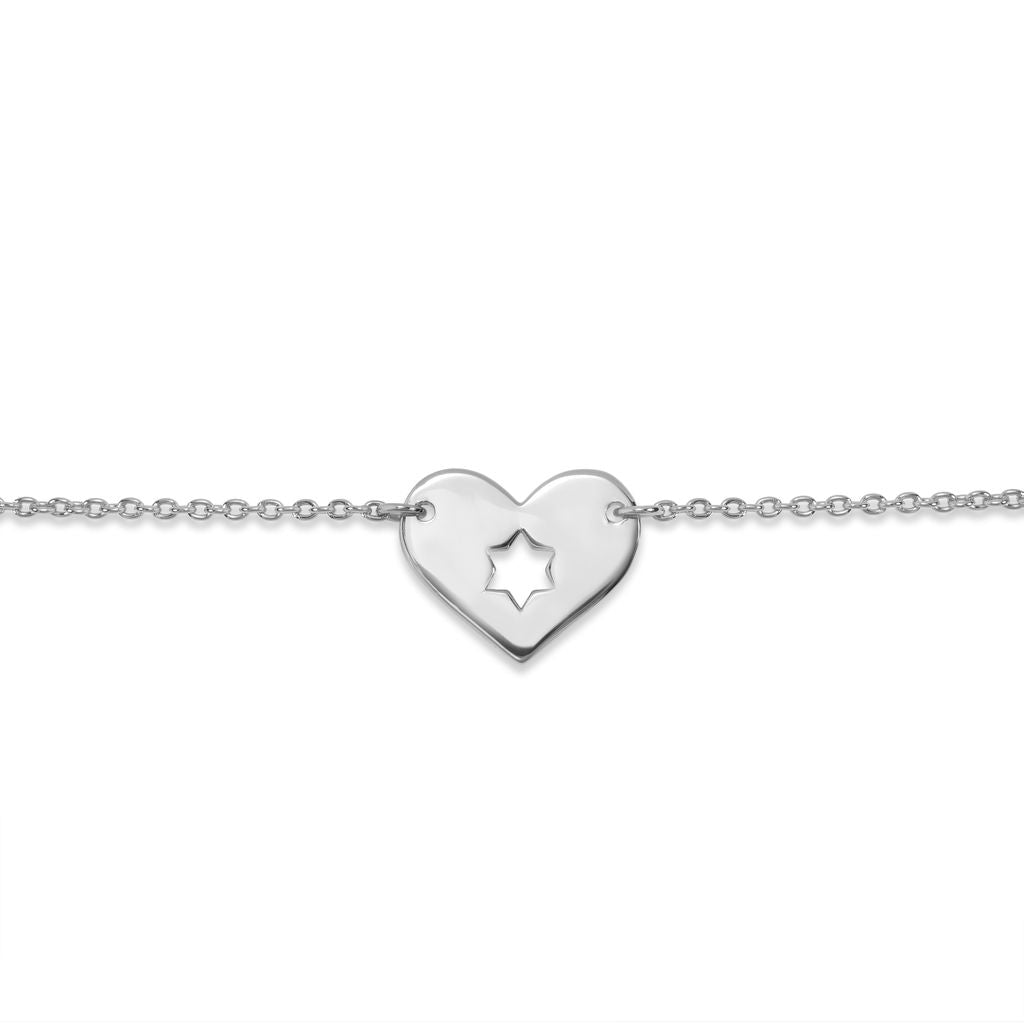 Star of David Heart Bracelet - Shop Israel