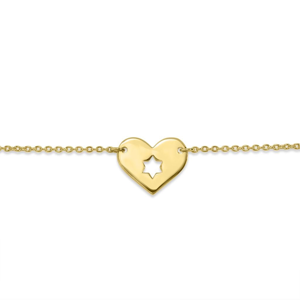 Star of David Heart Bracelet - Shop Israel
