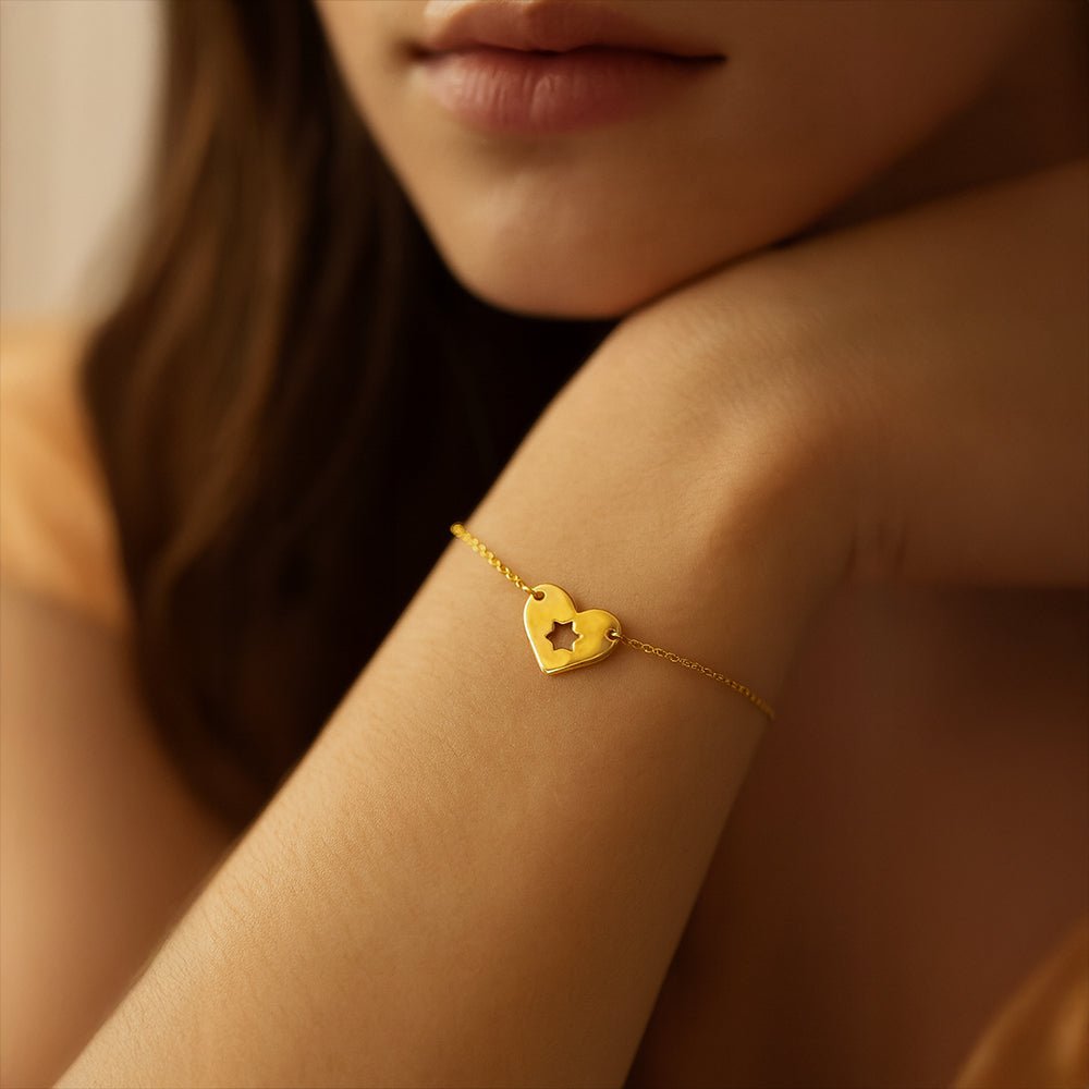Star of David Heart Bracelet - Shop Israel
