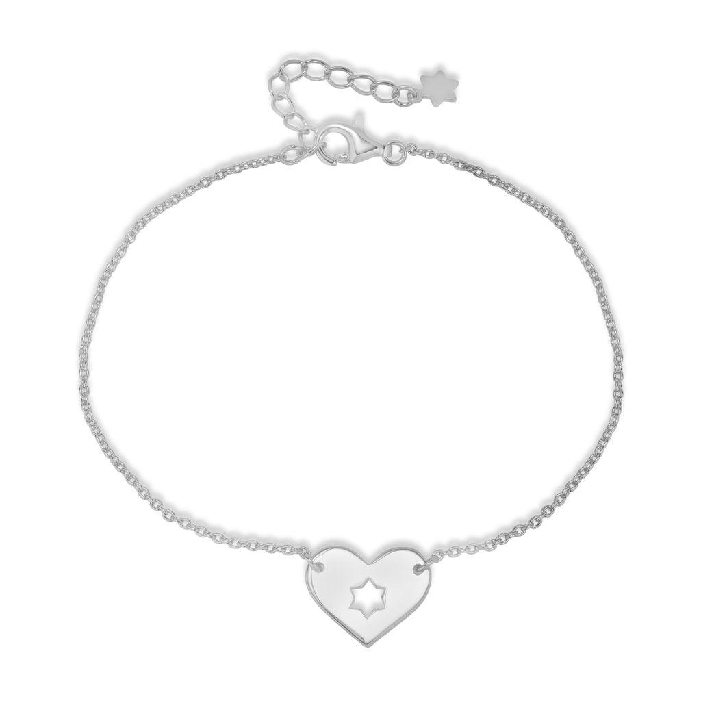 Star of David Heart Bracelet - Shop Israel