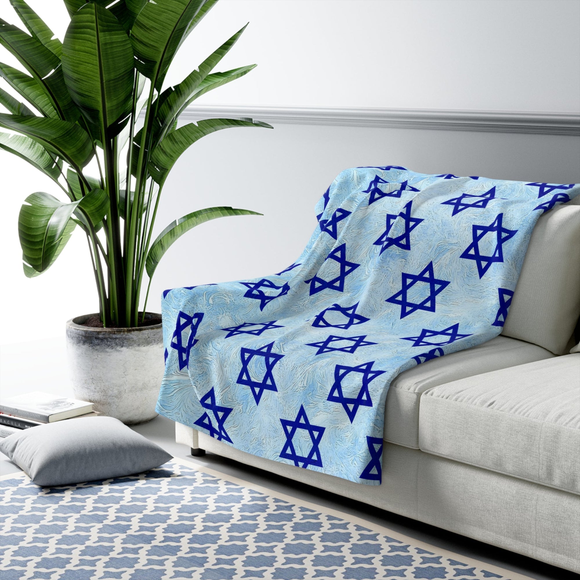 Star of David Sherpa Blanket - Shop Israel