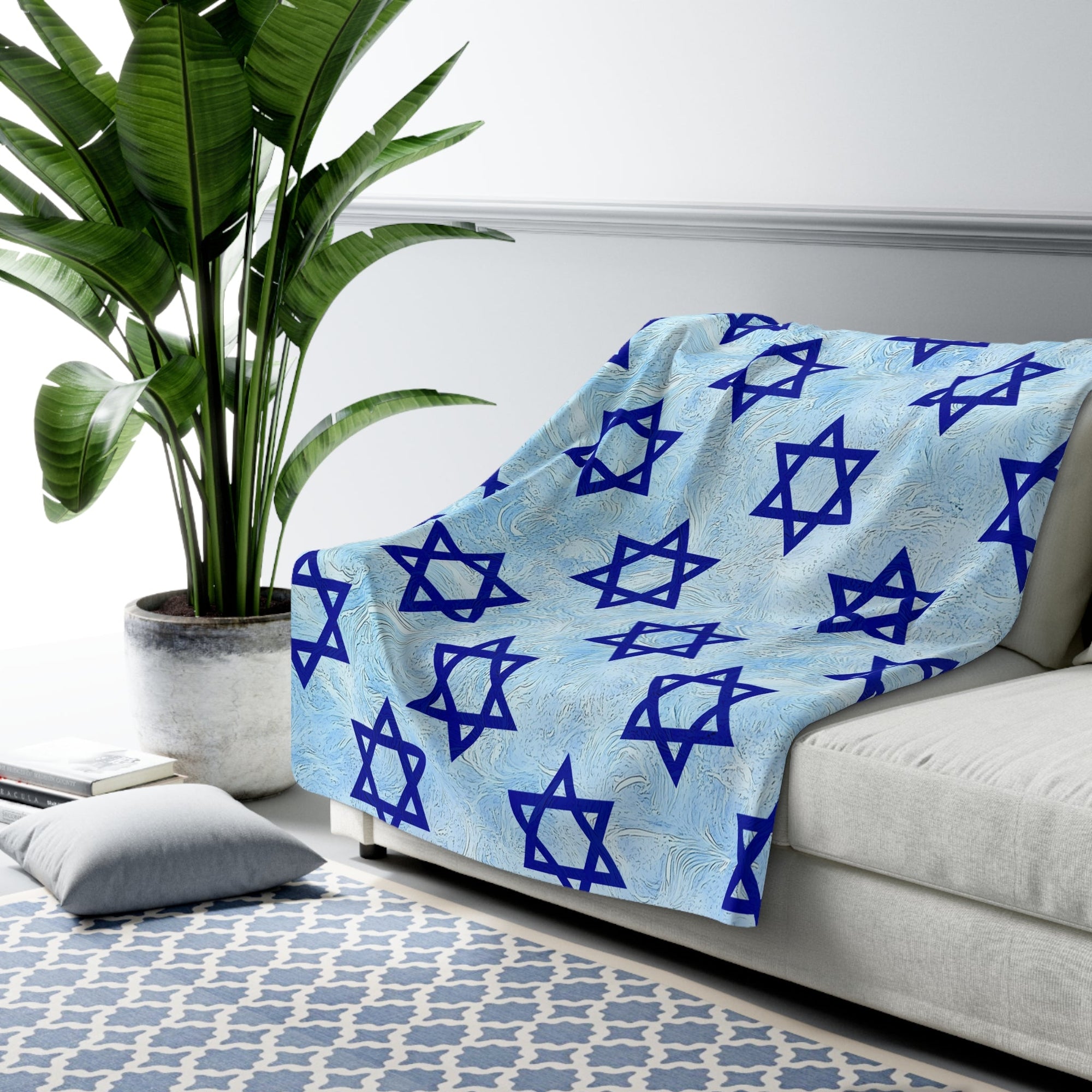 Star of David Sherpa Blanket - Shop Israel