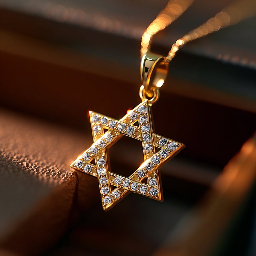 Studded Star of David Necklace - Shop Israel
